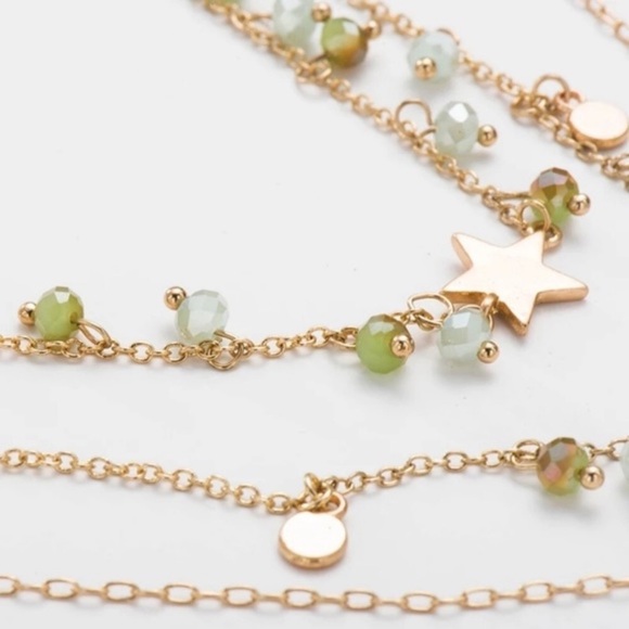 Moon & Stars Charm Layered Necklace - Picture 4 of 6